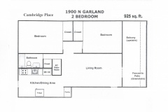Floor Plan - Cambridge-Garland-2/1
