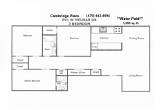 Cambridge Place - Melmar 3 Bed Floor plan