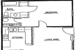 Noble Oaks 2 - 1Bd Floor Plan