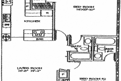 Noble Oaks III - 2 Bedroom Floor Plan